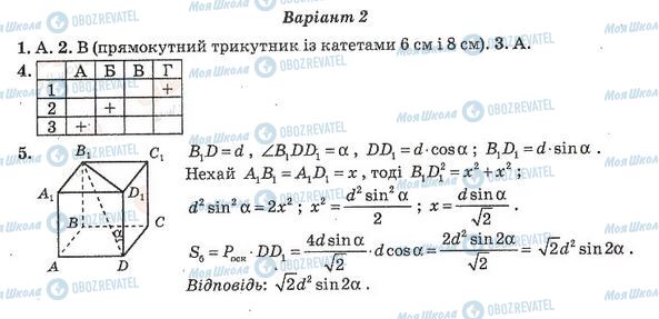 ГДЗ Алгебра 11 класс страница 2. Варіант 2(1)