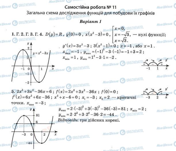 ГДЗ Алгебра 11 класс страница 11. Варіант 1