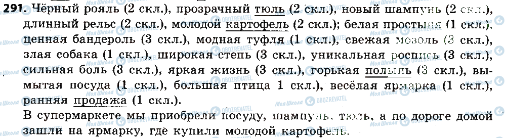 ГДЗ Російська мова 6 клас сторінка 291