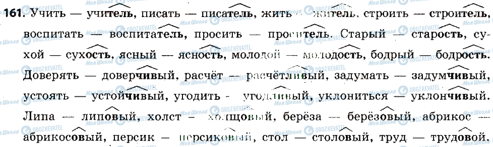 ГДЗ Російська мова 6 клас сторінка 161