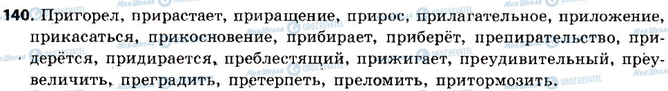 ГДЗ Російська мова 6 клас сторінка 140