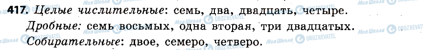 ГДЗ Російська мова 6 клас сторінка 417