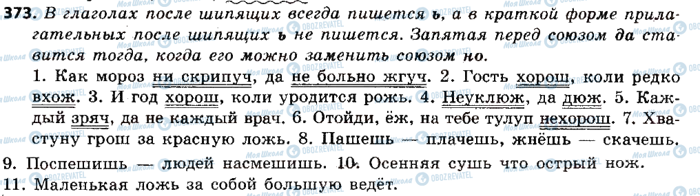 ГДЗ Російська мова 6 клас сторінка 373