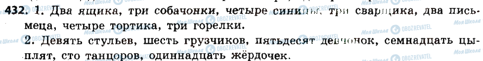ГДЗ Російська мова 6 клас сторінка 432