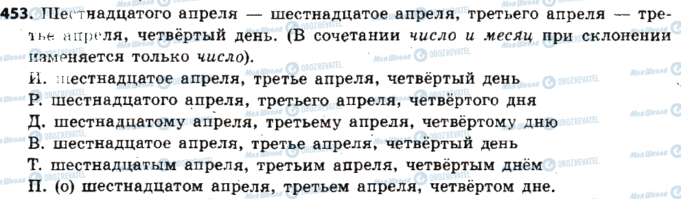 ГДЗ Російська мова 6 клас сторінка 453