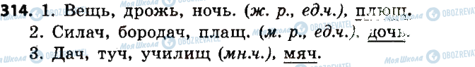 ГДЗ Російська мова 6 клас сторінка 314
