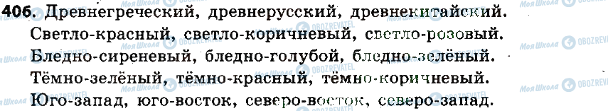 ГДЗ Російська мова 6 клас сторінка 406
