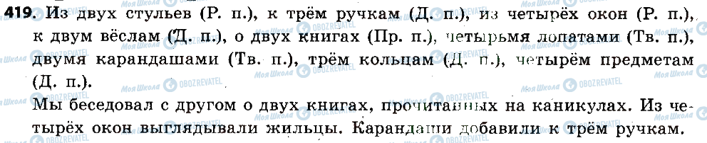 ГДЗ Русский язык 6 класс страница 419