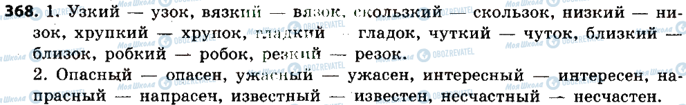 ГДЗ Російська мова 6 клас сторінка 368