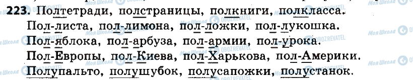 ГДЗ Російська мова 6 клас сторінка 223