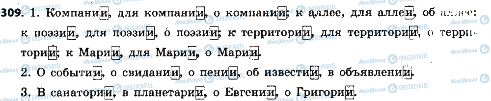 ГДЗ Російська мова 6 клас сторінка 309