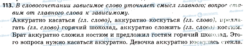 ГДЗ Російська мова 6 клас сторінка 113