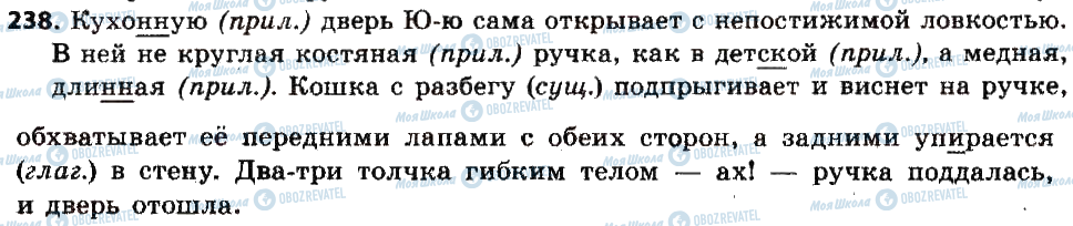 ГДЗ Російська мова 6 клас сторінка 238