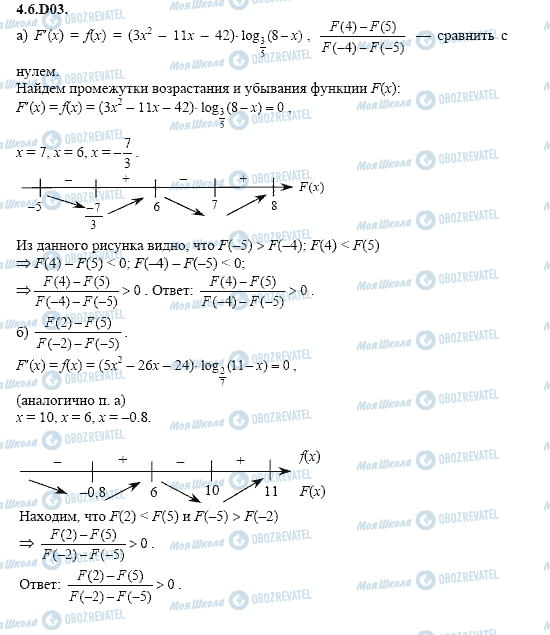 ГДЗ Алгебра 11 клас сторінка 4.6.D03