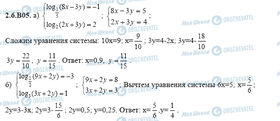 ГДЗ Алгебра 11 клас сторінка 2.6.B05