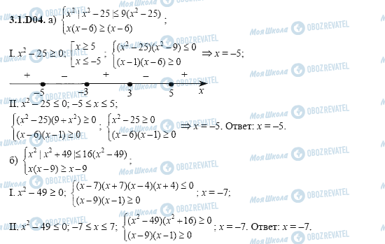 ГДЗ Алгебра 11 класс страница 3.1.D04