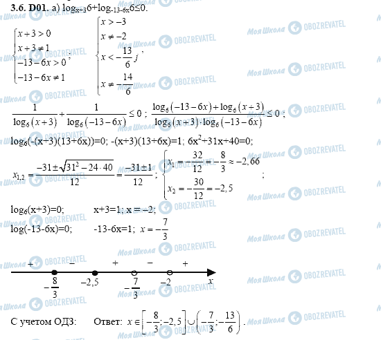 ГДЗ Алгебра 11 класс страница 3.6.D01