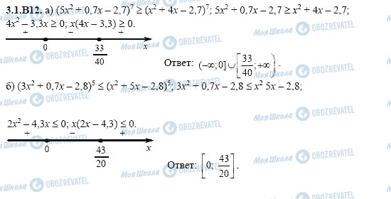 ГДЗ Алгебра 11 клас сторінка 3.1.B12