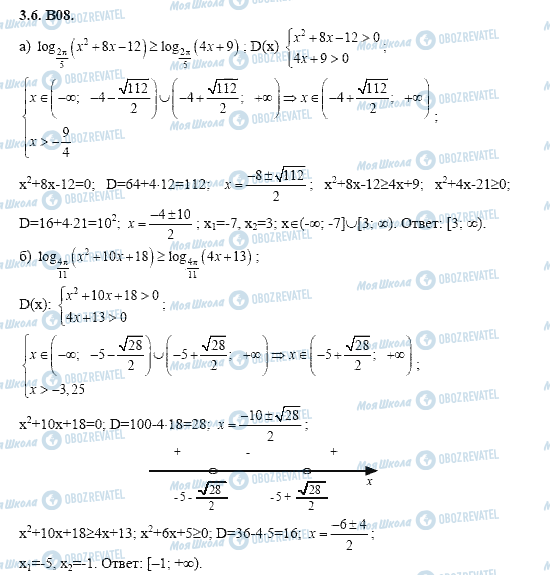 ГДЗ Алгебра 11 клас сторінка 3.6.B08