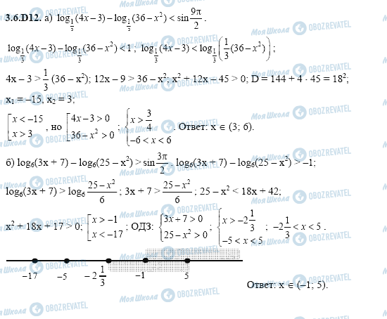 ГДЗ Алгебра 11 класс страница 3.6.D12