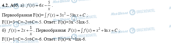 ГДЗ Алгебра 11 клас сторінка 4.2.A05