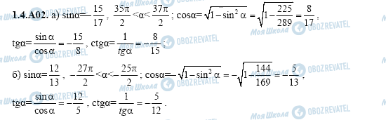 ГДЗ Алгебра 11 класс страница 1.4.A02