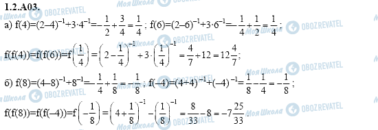 ГДЗ Алгебра 11 класс страница 1.2.A03