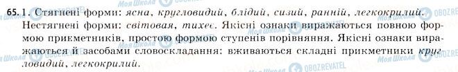 ГДЗ Українська мова 11 клас сторінка 65