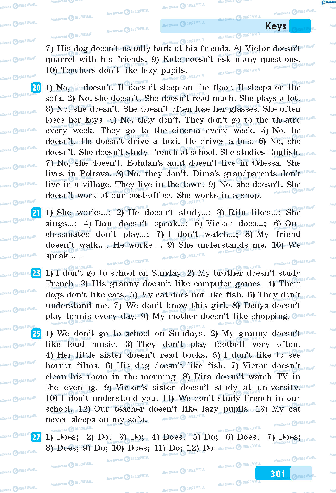 ГДЗ Англійська мова 5 клас сторінка 20-27