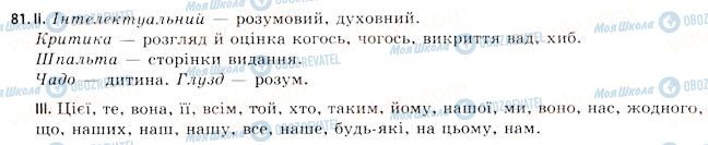 ГДЗ Українська мова 11 клас сторінка 81