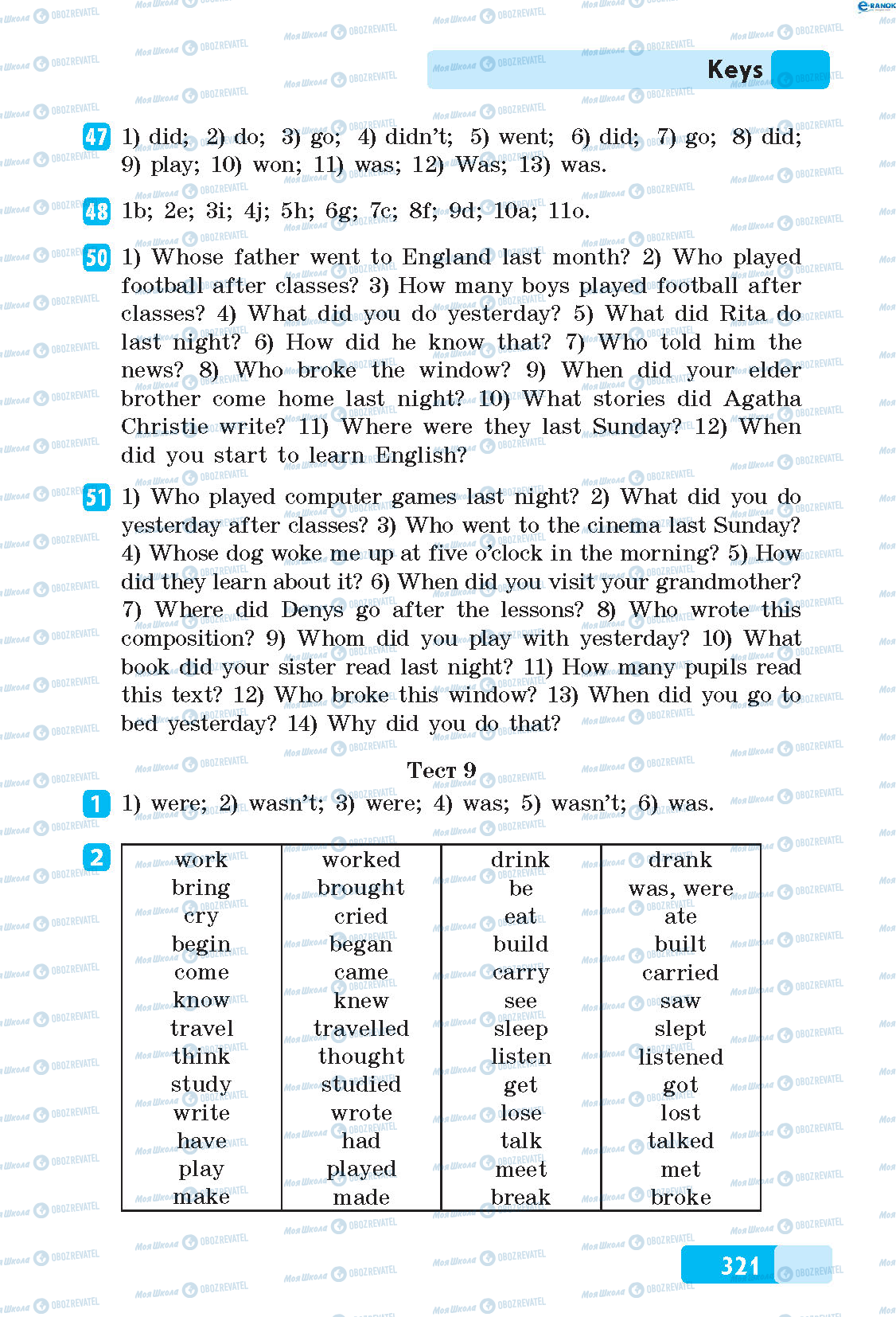 ГДЗ Англійська мова 5 клас сторінка 47-1