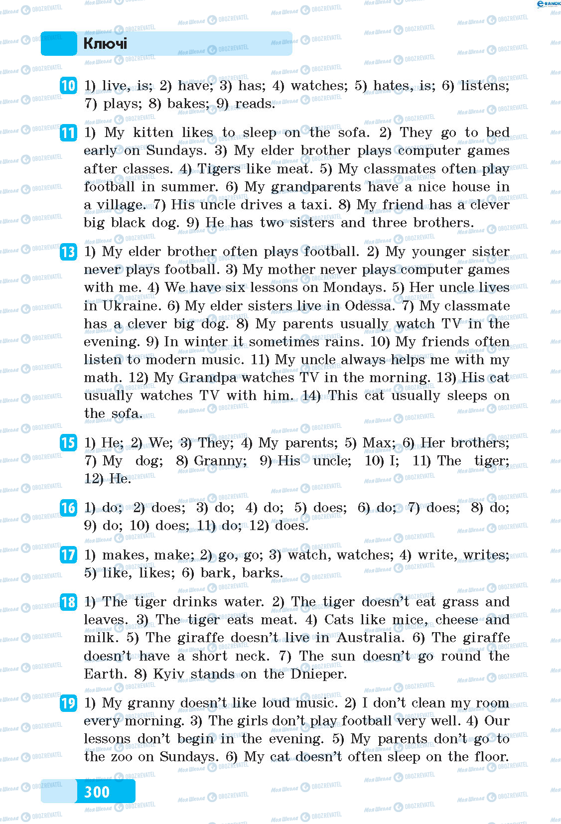 ГДЗ Англійська мова 5 клас сторінка 10-19