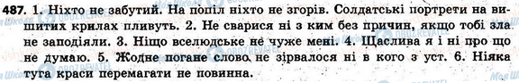 ГДЗ Українська мова 6 клас сторінка 487