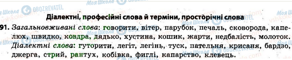 ГДЗ Українська мова 6 клас сторінка 91