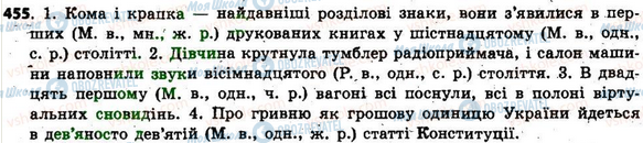 ГДЗ Українська мова 6 клас сторінка 455