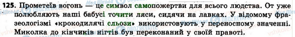 ГДЗ Українська мова 6 клас сторінка 125