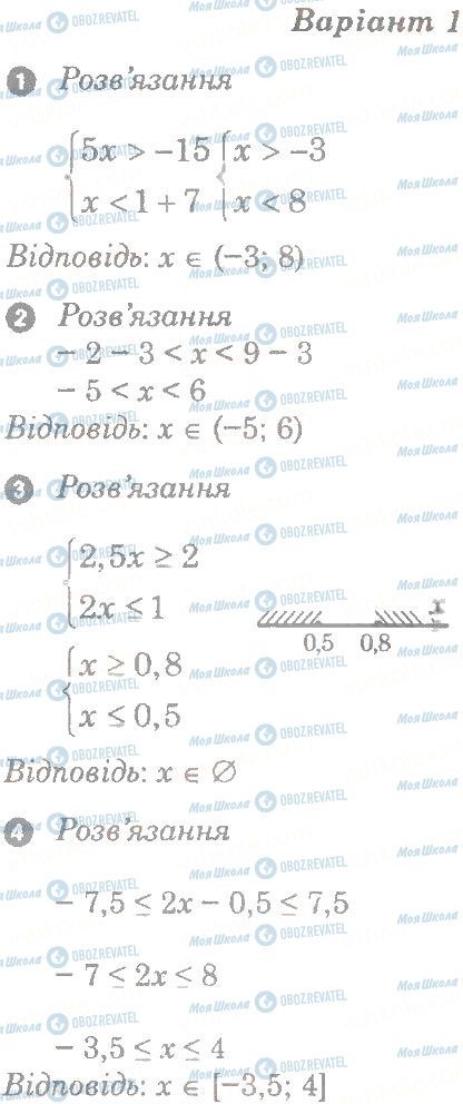 ГДЗ Алгебра 9 класс страница в1