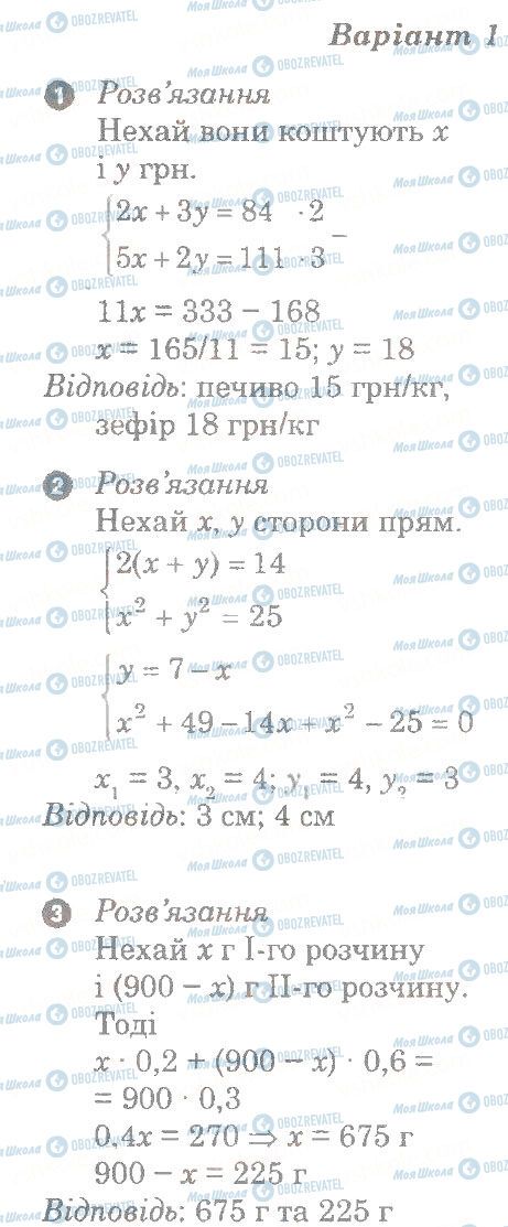 ГДЗ Алгебра 9 клас сторінка в1