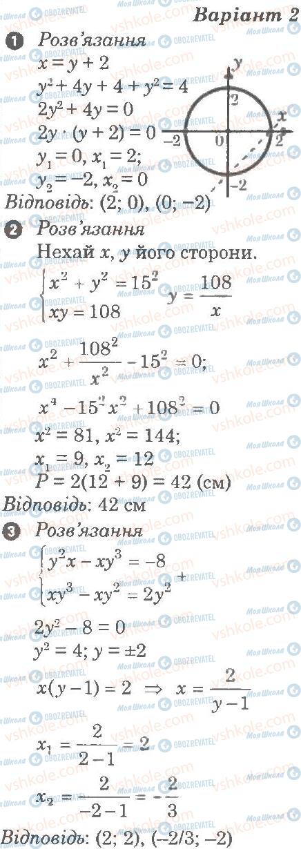 ГДЗ Алгебра 9 клас сторінка в2
