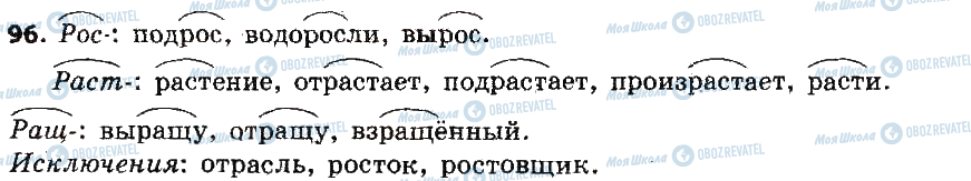 ГДЗ Російська мова 6 клас сторінка 96