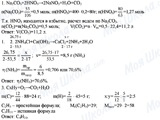 ГДЗ Химия 11 класс страница Вариант-1