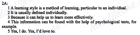 ГДЗ Англійська мова 11 клас сторінка 2а