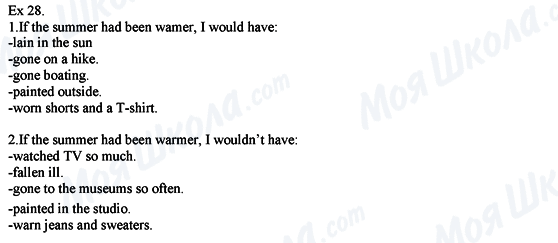 ГДЗ Англійська мова 8 клас сторінка Eх.28