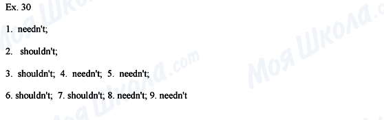 ГДЗ Англійська мова 8 клас сторінка Ех.30