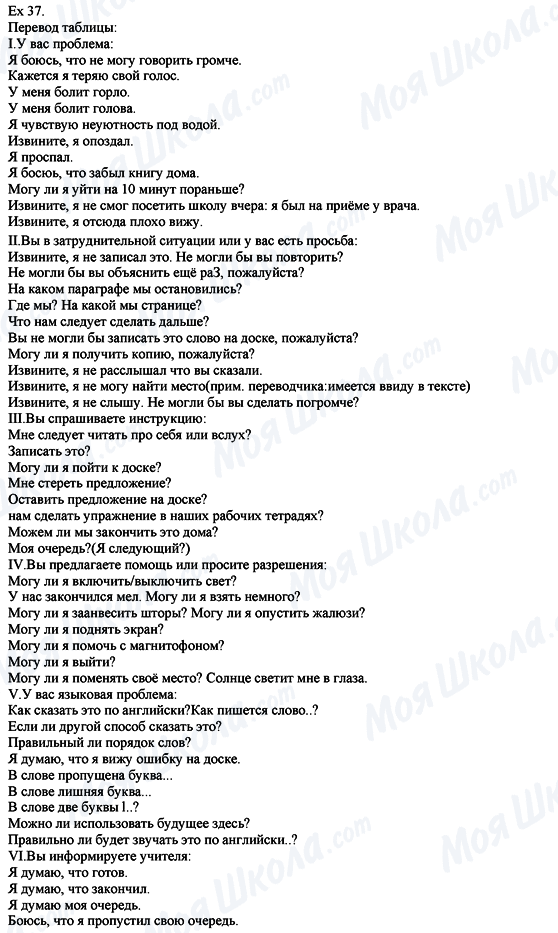 ГДЗ Англійська мова 8 клас сторінка Ех.37