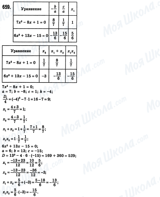 ГДЗ Алгебра 8 класс страница 659