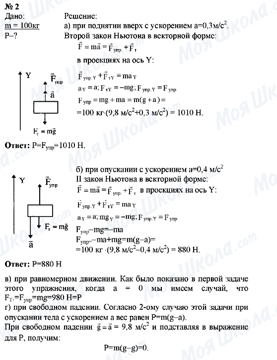 ГДЗ Физика 9 класс страница Упражнение №2