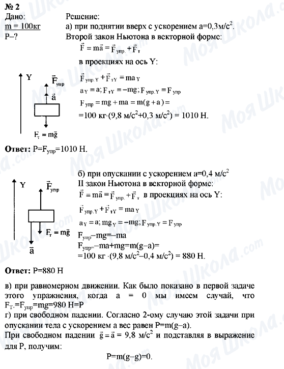 ГДЗ Фізика 9 клас сторінка Упражнение №2