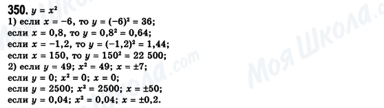 ГДЗ Алгебра 8 класс страница 350