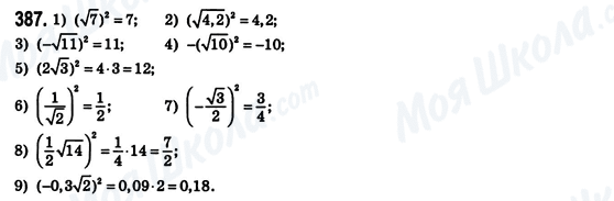 ГДЗ Алгебра 8 класс страница 387